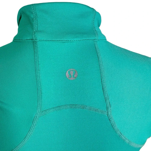 Lululemon Lightweight Mesh Sides Back Zip Pockets Athletic Vest Green Size 6 - Picture 4 of 9